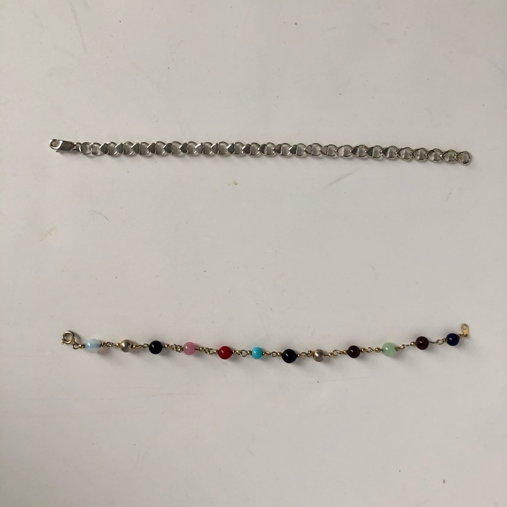 SALE $15 1 Beaded and 1 Sterling Silver Bracelet - Picture 7 of 7